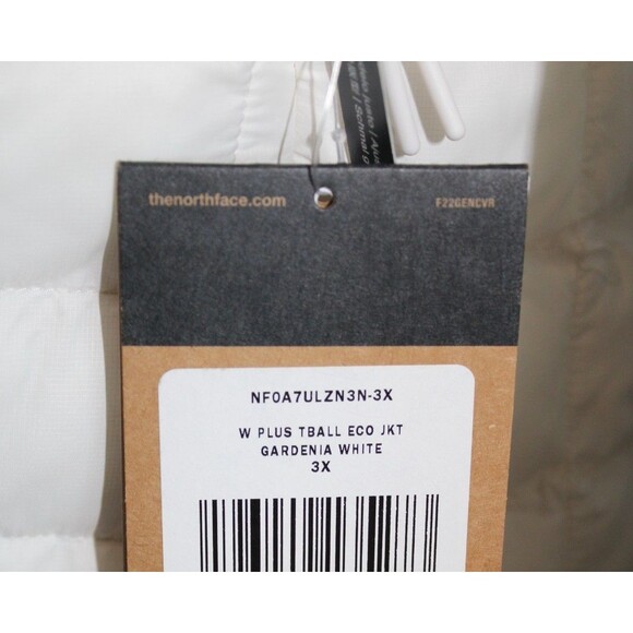 THE NORTH FACE Women's Plus Down Thermoball Eco Insulated Jacket White 3X NWT - Picture 10 of 11